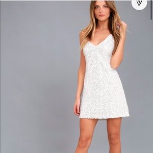 White sequin dress